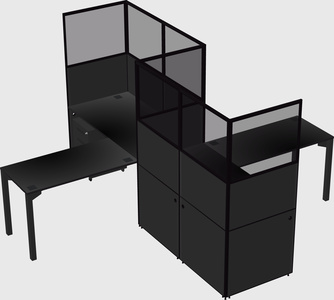 L-shape cubicles