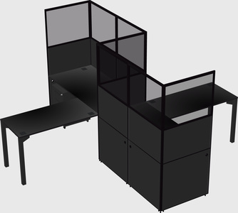 L-shape cubicles