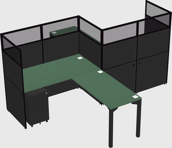 L-shape cubicles