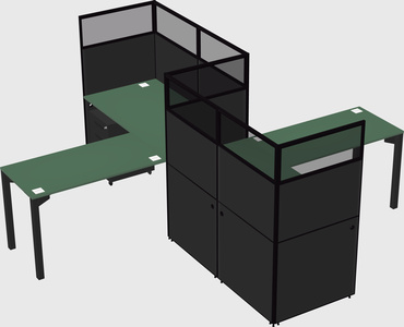 L-shape cubicles