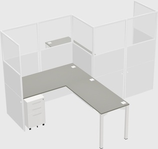 L-shape cubicles