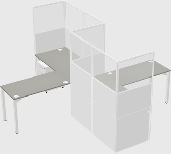 L-shape cubicles