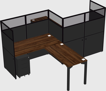 L-shape cubicles