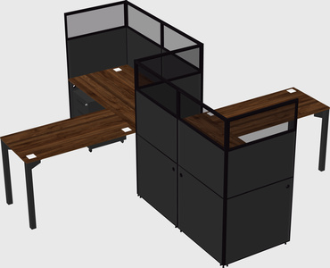 L-shape cubicles