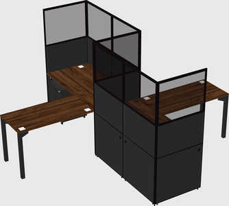 L-shape cubicles