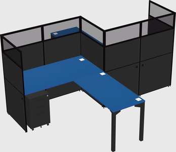 L-shape cubicles
