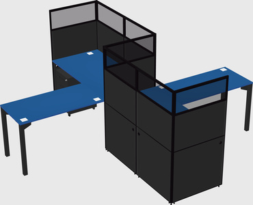 L-shape cubicles