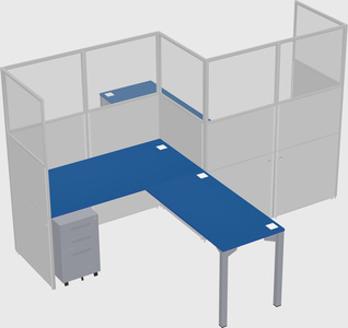 L-shape cubicles