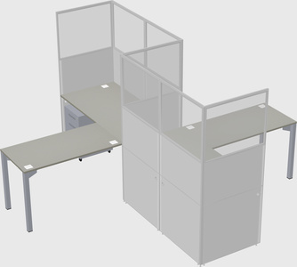 L-shape cubicles