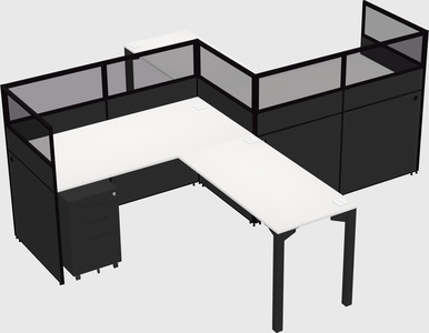 L-shape cubicles