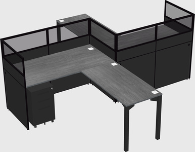 L-shape cubicles