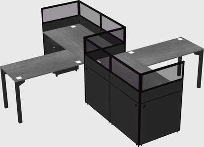 L-shape cubicles