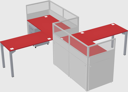 L-shape cubicles