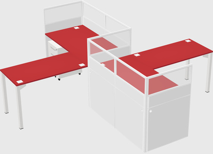 L-shape cubicles