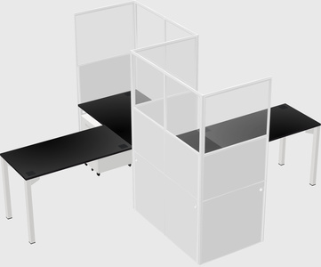 L-shape cubicles