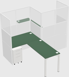 L-shape cubicles