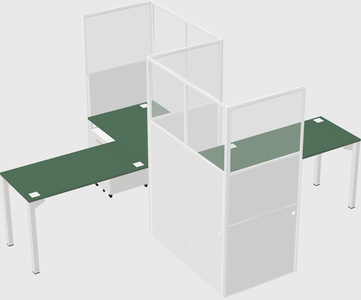 L-shape cubicles