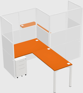 L-shape cubicles