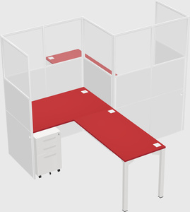 L-shape cubicles