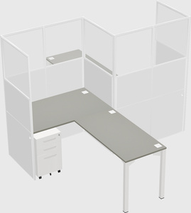 L-shape cubicles