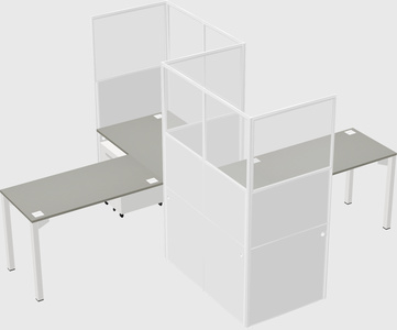 L-shape cubicles