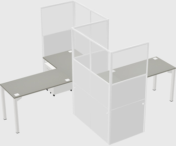 L-shape cubicles