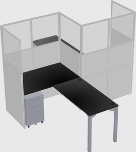 L-shape cubicles