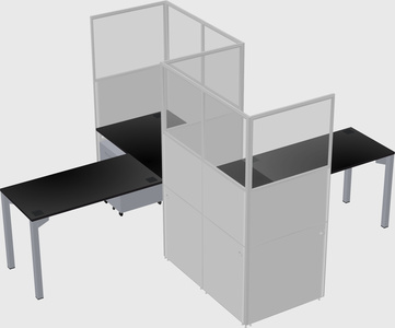 L-shape cubicles
