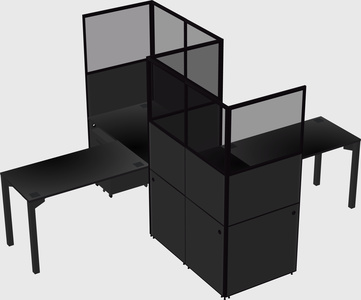 L-shape cubicles
