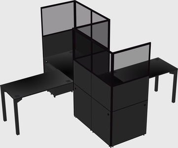 L-shape cubicles