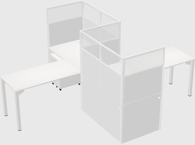 L-shape cubicles