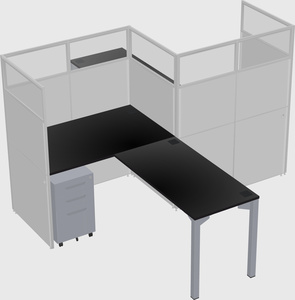 L-shape cubicles