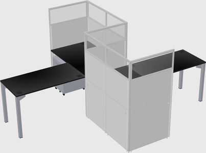L-shape cubicles