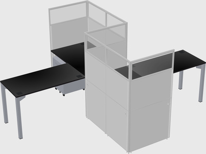 L-shape cubicles