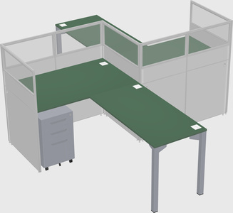 L-shape cubicles