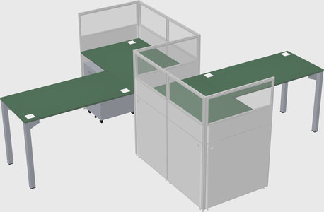 L-shape cubicles