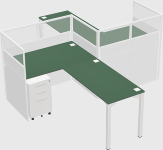 L-shape cubicles
