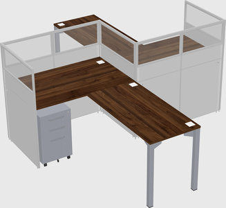 L-shape cubicles