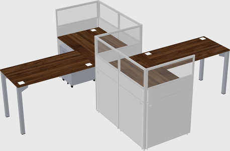 L-shape cubicles