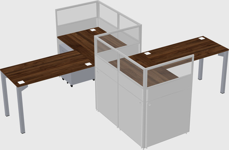 L-shape cubicles