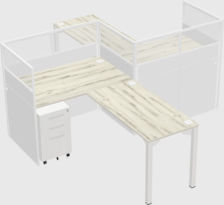 L-shape cubicles