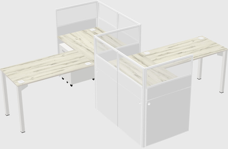 L-shape cubicles