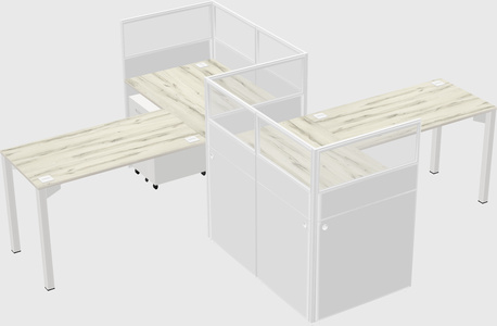 L-shape cubicles