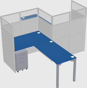 L-shape cubicles
