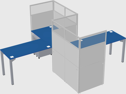 L-shape cubicles