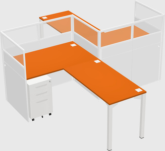 L-shape cubicles