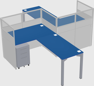 L-shape cubicles