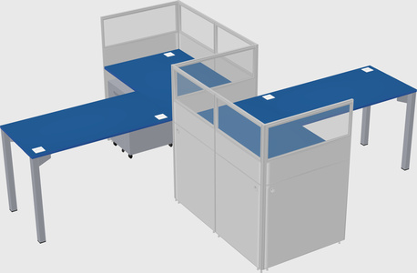 L-shape cubicles