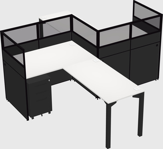 L-shape cubicles