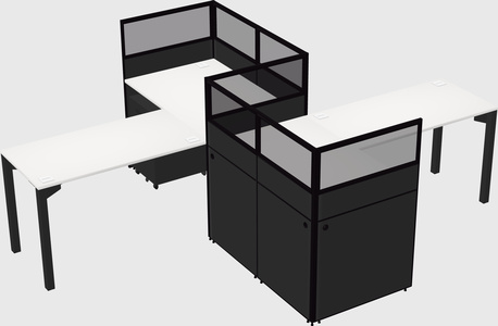L-shape cubicles